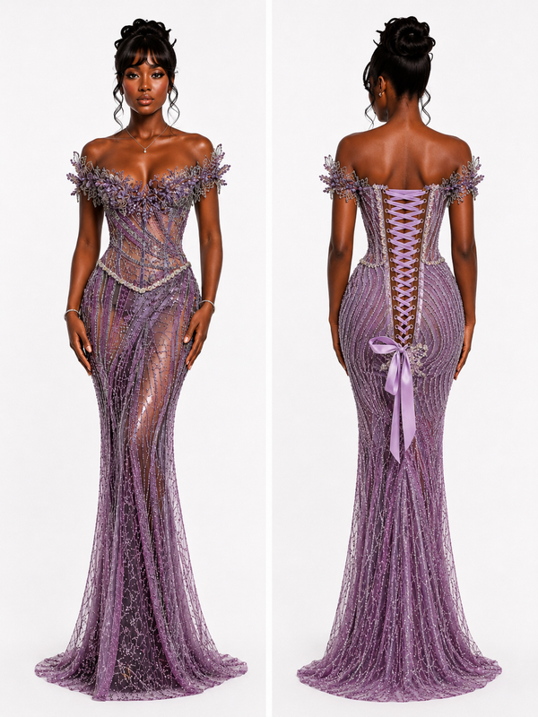 Amethyst Crystal Gown - $2,000