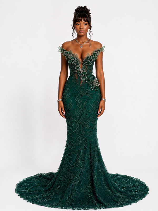 Emerald Enchantress Gown -$2300