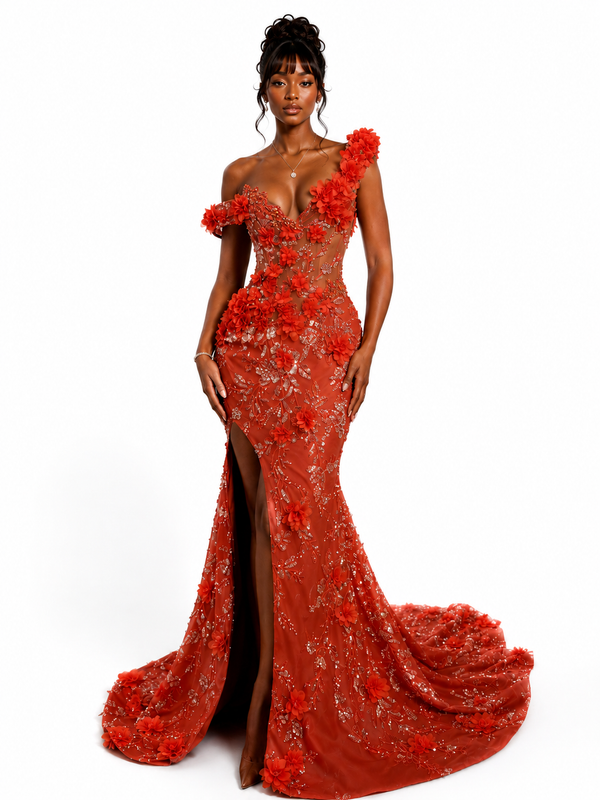 Scarlet Blossom Gown $2,500
