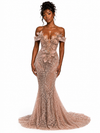 Blush Crystal Petal Gown - $2,500