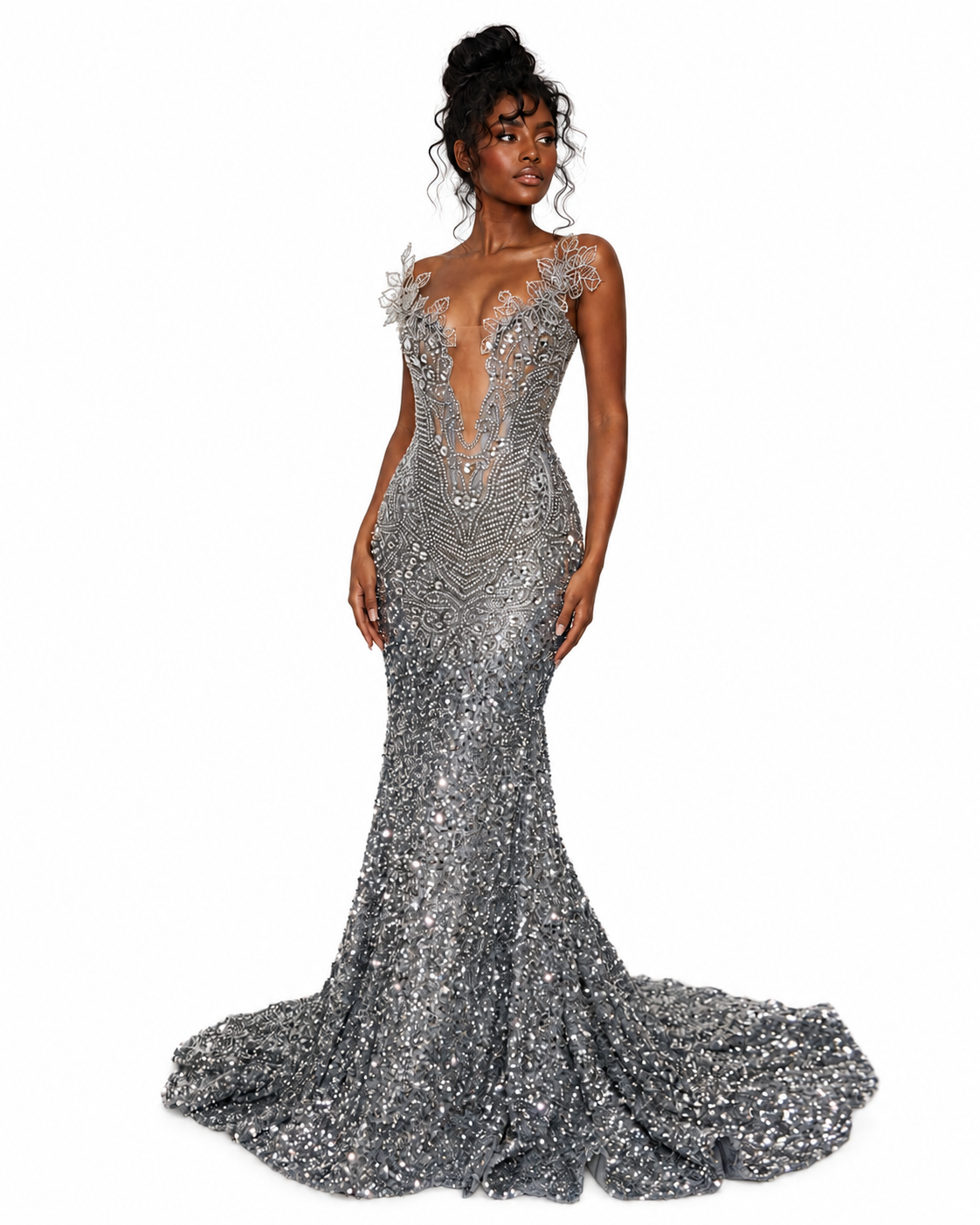Silver Stardust Gown - $1,800