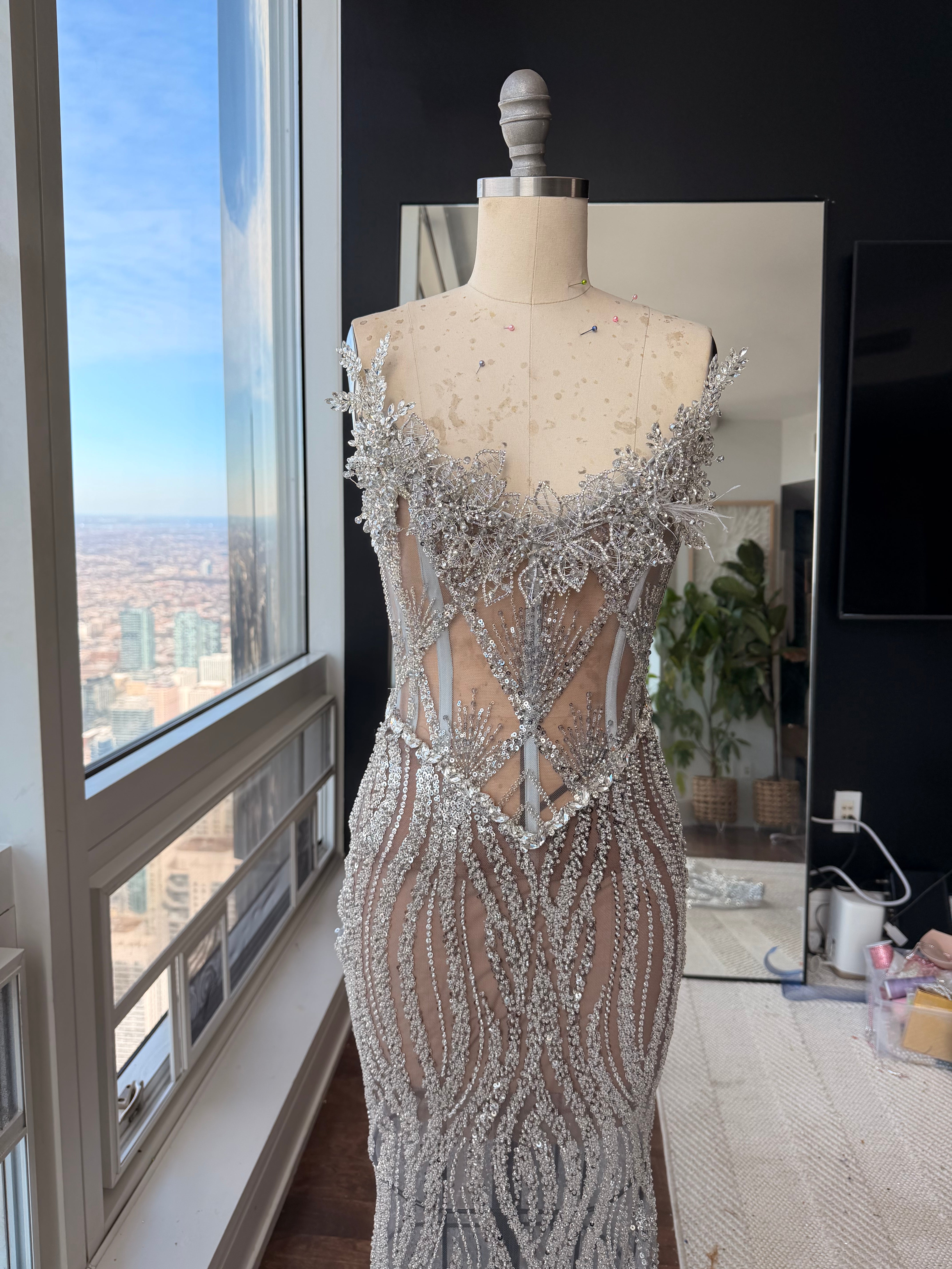 Silver Mirage Gown - $2,300