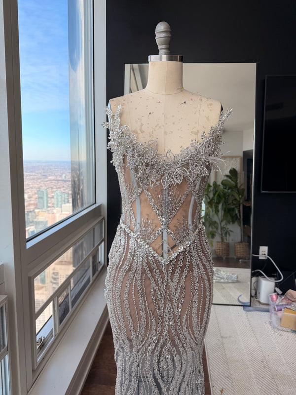 Silver Mirage Gown - $2,300