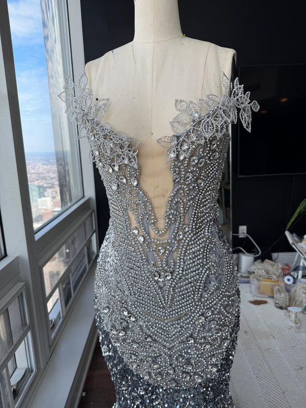 Silver Stardust Gown - $1,800