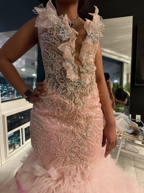 Blush Petal Mermaid Gown - $2,500