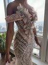 Blush Crystal Petal Gown - $2,500