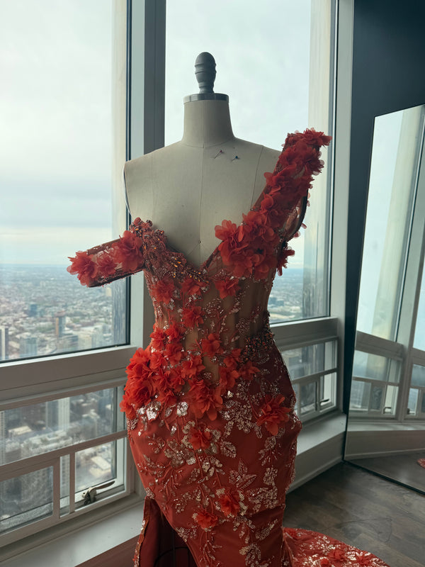 Scarlet Blossom Gown $2,500
