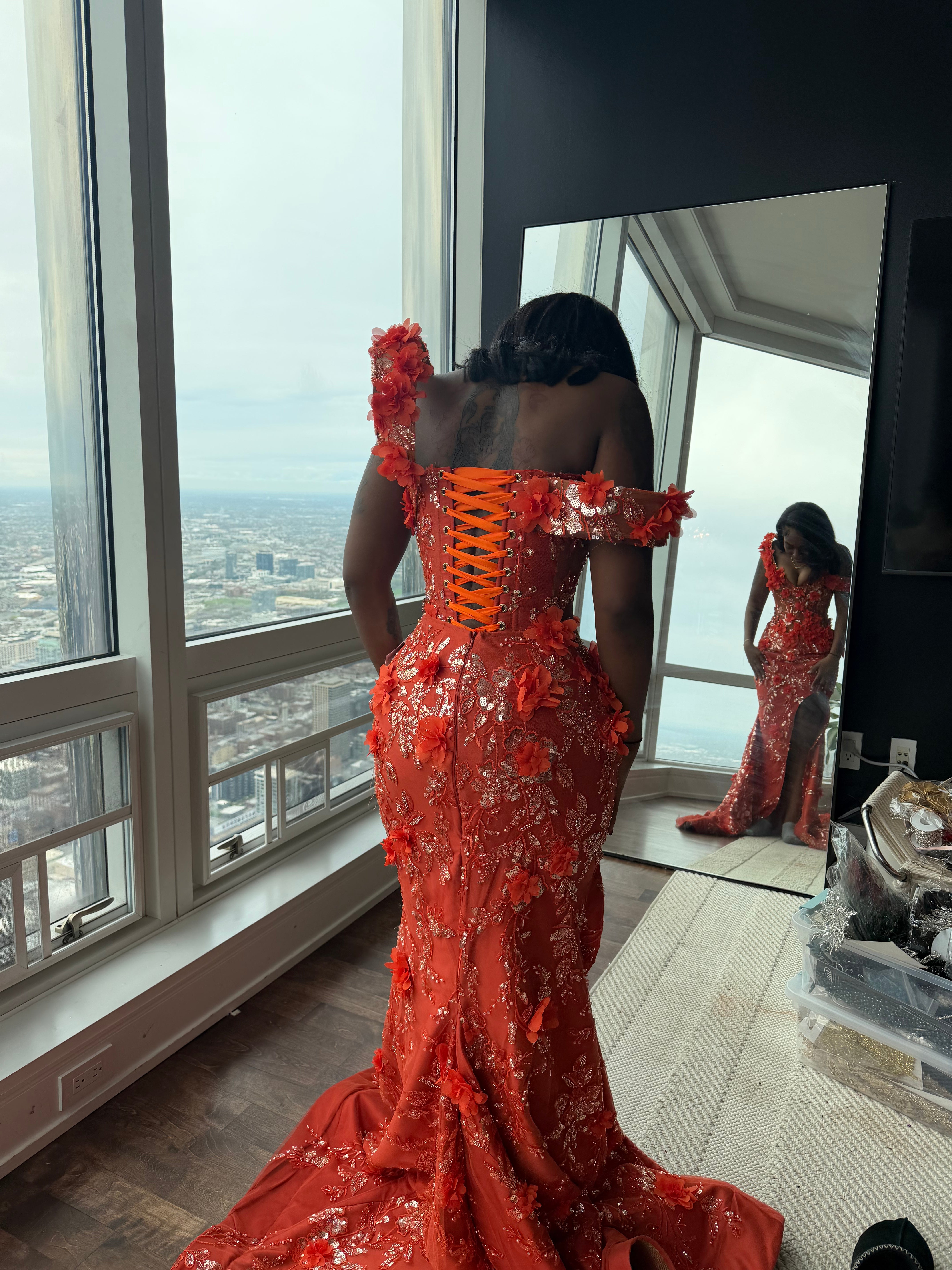 Scarlet Blossom Gown $2,500